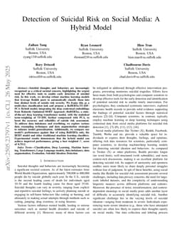 Detection of Suicidal Risk on Social Media: A Hybrid Model