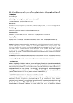LLM-Driven E-Commerce Marketing Content Optimization: Balancing Creativity and Conversion