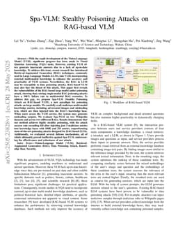 Spa-VLM: Stealthy Poisoning Attacks on RAG-based VLM