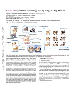 Cora: Correspondence-aware image editing using few step diffusion