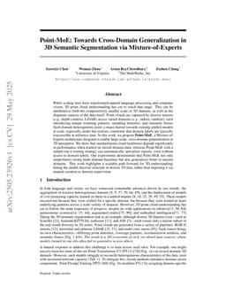 Point-MoE: Towards Cross-Domain Generalization in 3D Semantic Segmentation via Mixture-of-Experts
