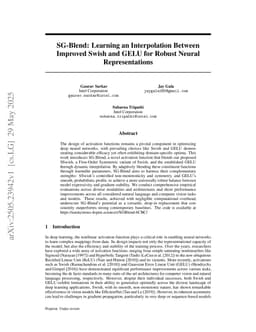 SG-Blend: Learning an Interpolation Between Improved Swish and GELU for Robust Neural Representations
