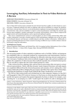 Leveraging Auxiliary Information in Text-to-Video Retrieval: A Review