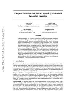 Adaptive Deadline and Batch Layered Synchronized Federated Learning
