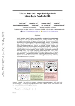 VisualSphinx: Large-Scale Synthetic Vision Logic Puzzles for RL