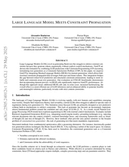 Large Language Model Meets Constraint Propagation