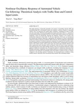 Nonlinear Oscillatory Response of Automated Vehicle Car-following: Theoretical Analysis with Traffic State and Control Input Limits
