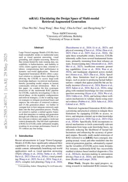 mRAG: Elucidating the Design Space of Multi-modal Retrieval-Augmented Generation