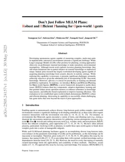 Don't Just Follow MLLM Plans: Robust and Efficient Planning for Open-world Agents