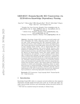 LKD-KGC: Domain-Specific KG Construction via LLM-driven Knowledge Dependency Parsing
