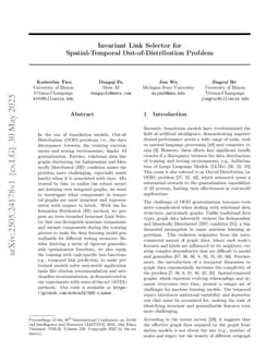 Invariant Link Selector for Spatial-Temporal Out-of-Distribution Problem