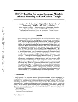 SCOUT: Teaching Pre-trained Language Models to Enhance Reasoning via Flow Chain-of-Thought