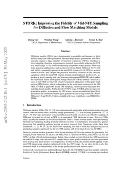 STORK: Improving the Fidelity of Mid-NFE Sampling for Diffusion and Flow Matching Models