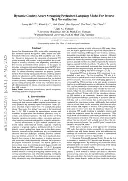 Dynamic Context-Aware Streaming Pretrained Language Model For Inverse Text Normalization