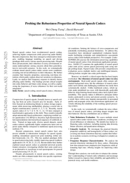 Probing the Robustness Properties of Neural Speech Codecs