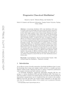 Progressive Class-level Distillation