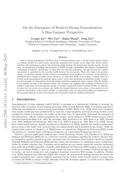 On the Emergence of Weak-to-Strong Generalization: A Bias-Variance Perspective
