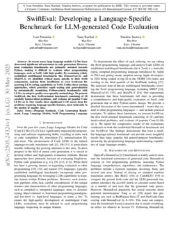 SwiftEval: Developing a Language-Specific Benchmark for LLM-generated Code Evaluation