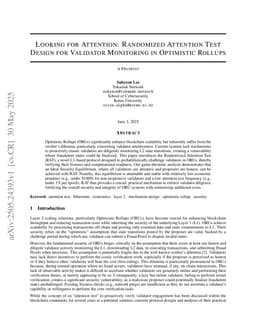 Looking for Attention: Randomized Attention Test Design for Validator Monitoring in Optimistic Rollups