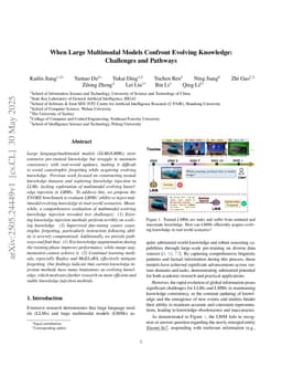 When Large Multimodal Models Confront Evolving Knowledge:Challenges and Pathways
