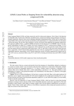 LPASS: Linear Probes as Stepping Stones for vulnerability detection using compressed LLMs