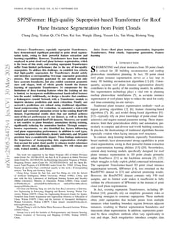 SPPSFormer: High-quality Superpoint-based Transformer for Roof Plane Instance Segmentation from Point Clouds