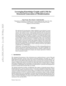Leveraging Knowledge Graphs and LLMs for Structured Generation of Misinformation
