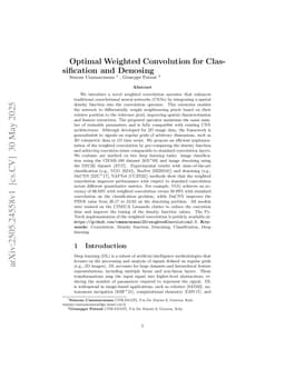 Optimal Weighted Convolution for Classification and Denosing