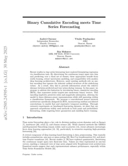 Binary Cumulative Encoding meets Time Series Forecasting