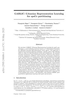 GARLIC: GAussian Representation LearnIng for spaCe partitioning