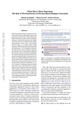 When Harry Meets Superman: The Role of The Interlocutor in Persona-Based Dialogue Generation