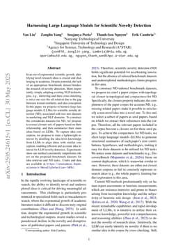 Harnessing Large Language Models for Scientific Novelty Detection