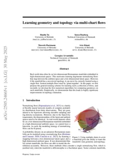 Learning geometry and topology via multi-chart flows