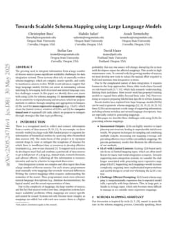 Towards Scalable Schema Mapping using Large Language Models