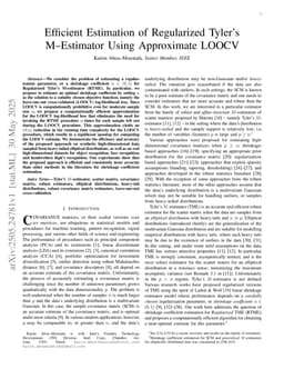 Efficient Estimation of Regularized Tyler's M-Estimator Using Approximate LOOCV