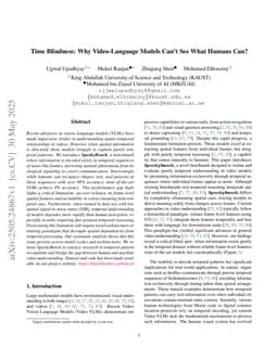 Time Blindness: Why Video-Language Models Can't See What Humans Can?