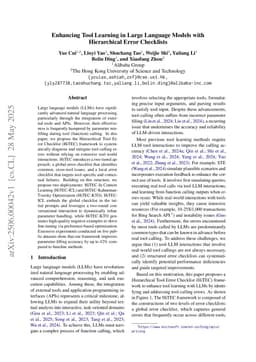 Enhancing Tool Learning in Large Language Models with Hierarchical Error Checklists