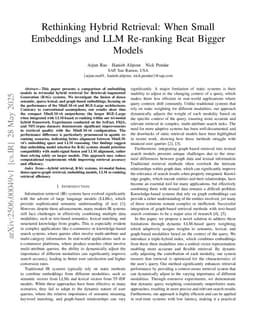Rethinking Hybrid Retrieval: When Small Embeddings and LLM Re-ranking Beat Bigger Models