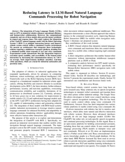 Reducing Latency in LLM-Based Natural Language Commands Processing for Robot Navigation