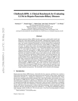 ClinBench-HPB: A Clinical Benchmark for Evaluating LLMs in Hepato-Pancreato-Biliary Diseases