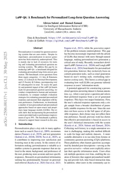 LaMP-QA: A Benchmark for Personalized Long-form Question Answering
