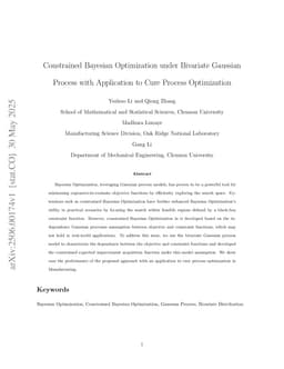 Constrained Bayesian Optimization under Bivariate Gaussian Process with Application to Cure Process Optimization