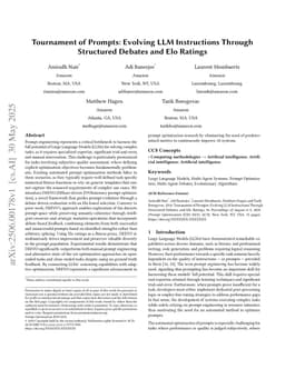 Tournament of Prompts: Evolving LLM Instructions Through Structured Debates and Elo Ratings