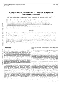 Applying Vision Transformers on Spectral Analysis of Astronomical Objects