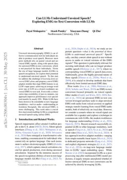 Can LLMs Understand Unvoiced Speech? Exploring EMG-to-Text Conversion with LLMs