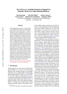 MythTriage: Scalable Detection of Opioid Use Disorder Myths on a Video-Sharing Platform