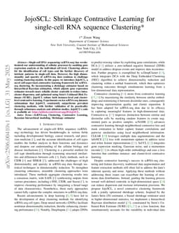 JojoSCL: Shrinkage Contrastive Learning for single-cell RNA sequence Clustering