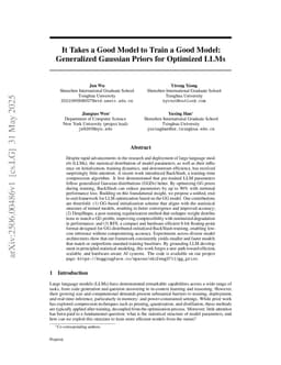 It Takes a Good Model to Train a Good Model: Generalized Gaussian Priors for Optimized LLMs
