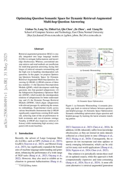 Optimizing Question Semantic Space for Dynamic Retrieval-Augmented Multi-hop Question Answering