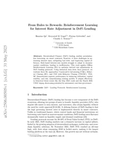From Rules to Rewards: Reinforcement Learning for Interest Rate Adjustment in DeFi Lending